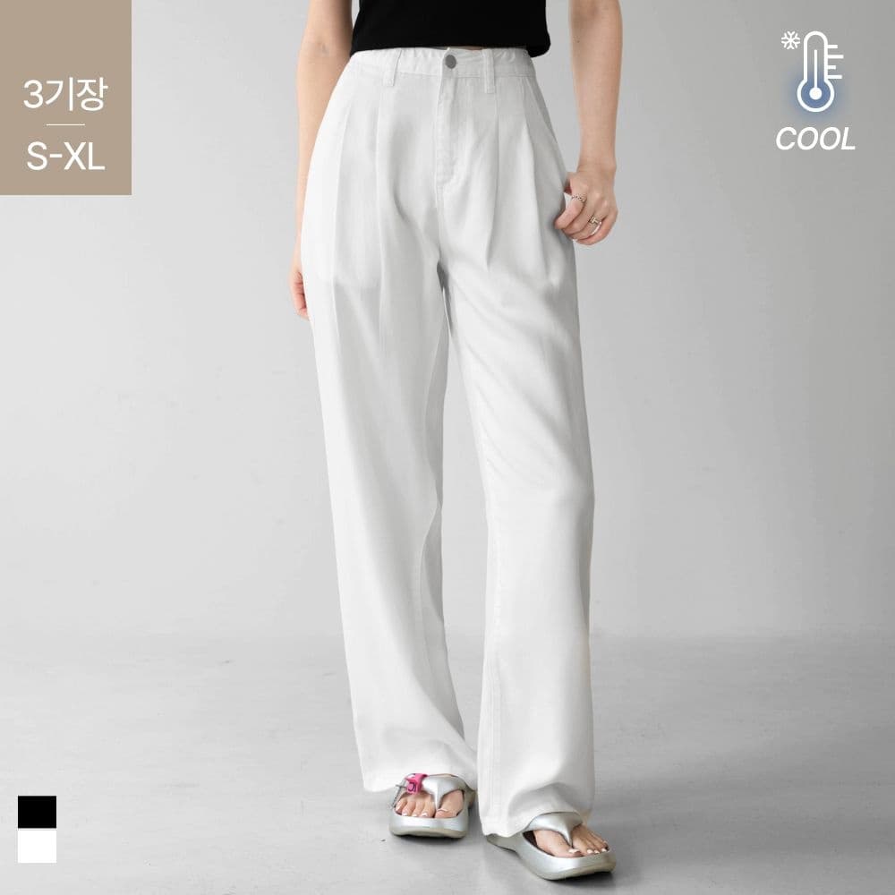 롯데온) 테크 모던 투핀턱 와이드 팬츠 22,880원 무배