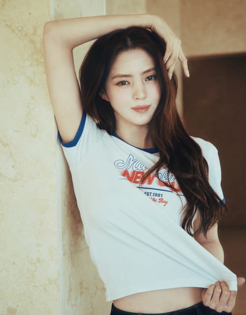 무신사) 지오다노 그래픽 링거 반팔티 14,420원