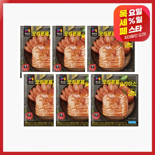 목우촌몰) 오메가3 오리훈제 180g*6개 14,900원