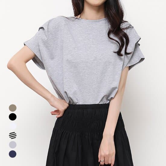 gs샵) 화세 숄더 핀턱 라인 티셔츠 14500원 무배