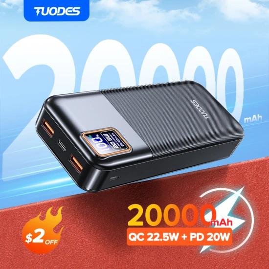 Tuodes 22.5W 10000mAh 보조배터리($8.48/무료)