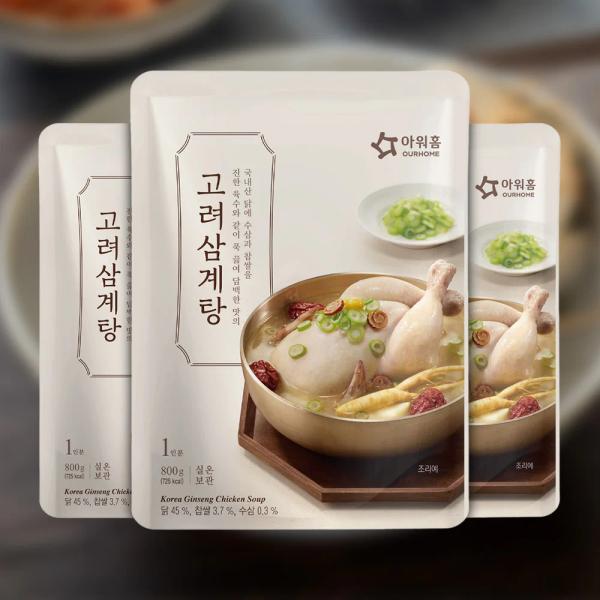 코인딜) 아워홈 진한 고려삼계탕 800g 4팩 (17,244원/무료)