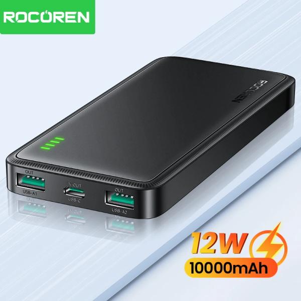 Rocoren 10000mAh 보조배터리 휴대용 충전기($4.08/무료)