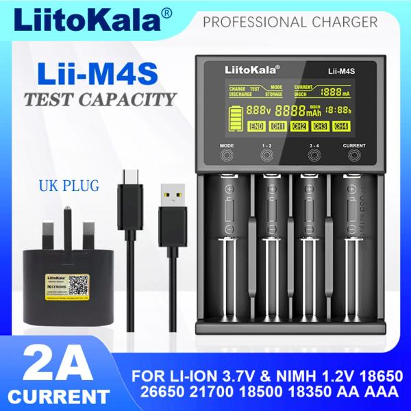 LiitoKala Lii-M4 M4S 18650 LCD 디스플레이 스마트 충전기 $10.89