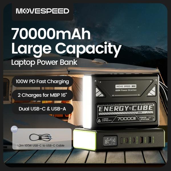 MOVESPEED Z70 Pro 4포트 대용량 보조배터리(47달러/무료배송)