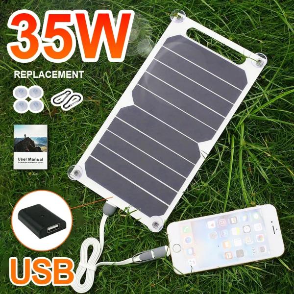 35W Sunpower 휴대용 태양 전지 패널 5V 태양 광 플레이트($6.95/유료)