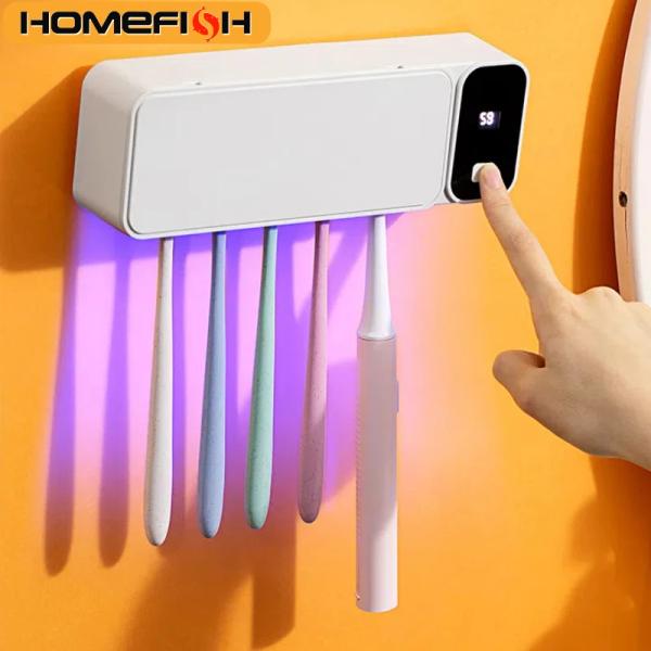 UV 욕실용 LED 디스플레이 칫솔 살균기 $8.75