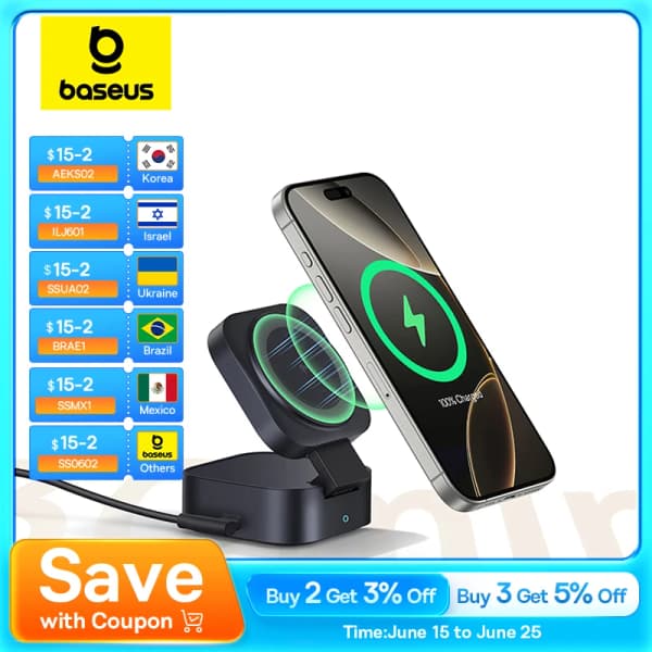 Baseus 67W 마그네틱 무선 충전기($24.6/무배)
