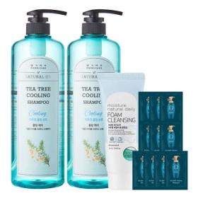 댕기머리 허벌 샴푸 1000ml 2개+클렌징폼 50ml+샴푸10매 (16,900원/무료)