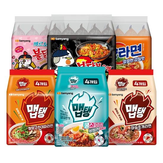 신제품출시 삼양 맵탱 불닭 까르보붉닭 봉지면 비빔면 특별구성 특가 외 (9,900원/무배)1