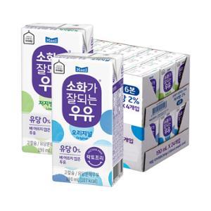 매일 소화가 잘되는 우유 2종 오리지널/저지방 190ml 48팩 (29,489원/무료)1