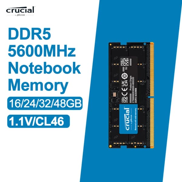 Crucial DDR5 16G $31.23/샤오신프로 12.7 $143.99