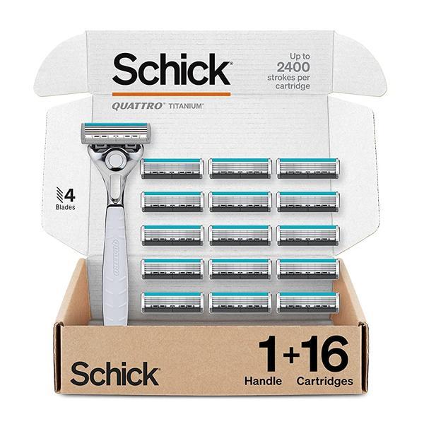 쉬크 쿼트로 티타늄 면도기 & 면도날 16개입 (29,520원/무료)