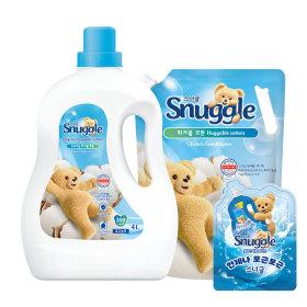 스너글 섬유유연제 대용량 4L + 2.6L 1개 + 캡슐세제 4P 증정 (17,930원/무료)