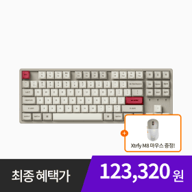 키크론 K8 PRO 레트로 알루미늄 RGB 핫스왑 무선 블루투스 키보드+Xtrfy M8 마우스 (123,320원/무배)4