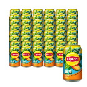 롯데칠성 립톤 아이스티 복숭아맛 제로 355ml 48캔 (유클 22,330원/무배)2