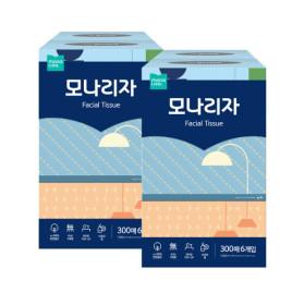 모나리자 미용티슈 300매 6입 2개 총12개 각티슈(17,500원/무료)7