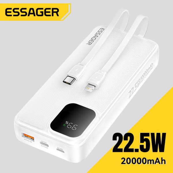 Essager 10000mAh 휴대용 충전기 보조배터리 ($11.19/무료)