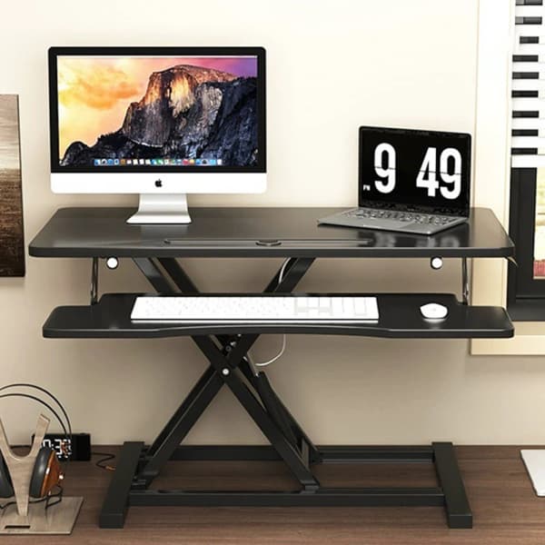 코끼리리빙 높이조절 2단 스탠딩책상 모션데스크 대 사이즈 90*40*50cm (55,062원/무료)