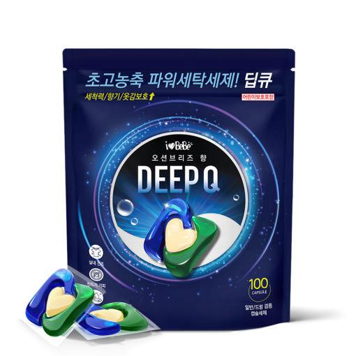 딥큐 3in1 고농축 캡슐세제 오션브리즈향 100캡슐 (6,780원/무료)