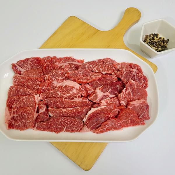 1++ 한우 가성비 막구이 500g+참소스2개 (32,900원/4,000원)