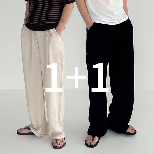 1+1 남녀공용 린넨팬츠 쿨링여름바지 (23,350원/무배)