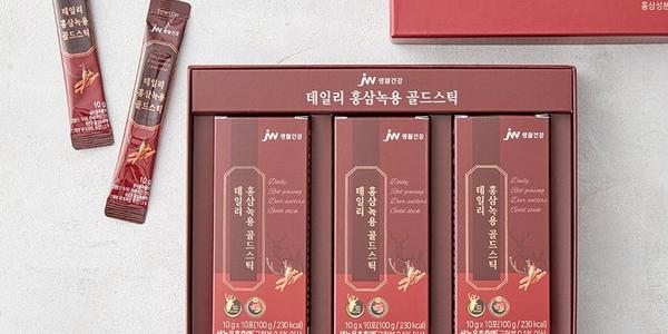 JW 중외제약 데일리 홍삼녹용 골드스틱 (30포) (21,600/무배)
