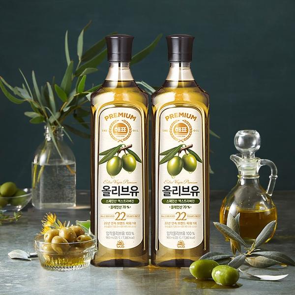 사조 해표 압착 올리브유 900ml 2개 (25,920원/무배)
