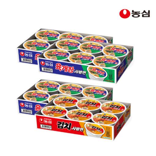 농심 육개장 18입+김치사발면 6입 (17,580원/무료)7