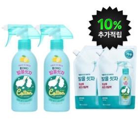 온더바디 코튼풋 발을씻자 풋샴푸 레몬향 본품 385ml 2개+ 레몬향 리필 500ml 2개 (17,900/무료)