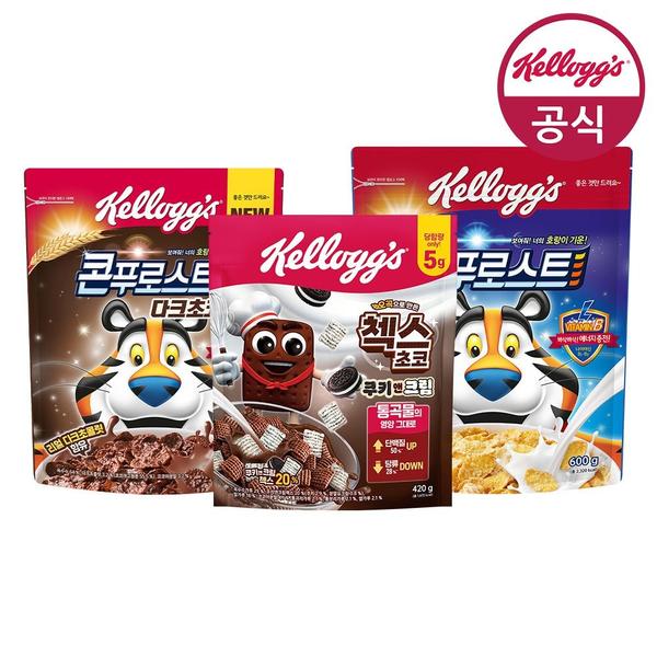 켈로그 첵스 쿠키앤크림420g x 3개 (13,540원/무료)