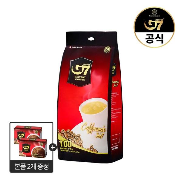 G7 베트남 커피믹스 3in1 16g 100개 + 블랙커피 15개입 2개 총130개입 (25,200원/무료)