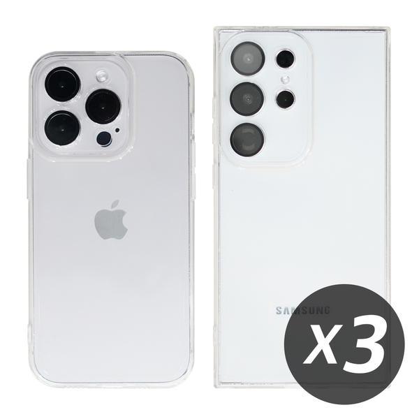 1+1+1 아이폰/갤럭시 카메라 풀커버 젤리케이스 (4,900원/무료)1