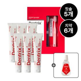 덴트릭스 잇몸플러스 치약 160g 6개+잇몸칫솔 5개+가글증정(24,900원/무료)