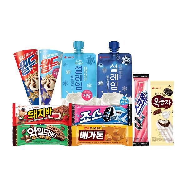 아이스크림 콘 파우치 12개+바 20개 혼합구성 월드콘/설레임/메가톤바/옥동자/와일드바디 등 (19,990원/무료)2