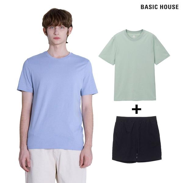 베이직하우스 반팔티+풀밴딩 반바지 세트 (8,910원/무료)