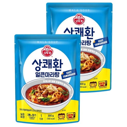 오뚜기 상쾌한 얼큰마라탕 300g 2개 (4,400원/무료)1