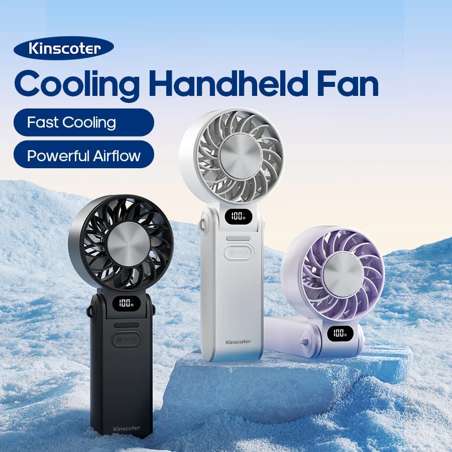 LED 디스플레이 및 손전등이 장착된 휴대용 팬 ($3.47/$0.99)/Kinscoter 냉각 휴대용 선풍기 3600mAh($4.64/무배)