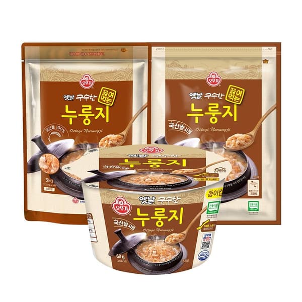 오뚜기 옛날 구수한 누룽지 60g 16개 (19,430원/무료)