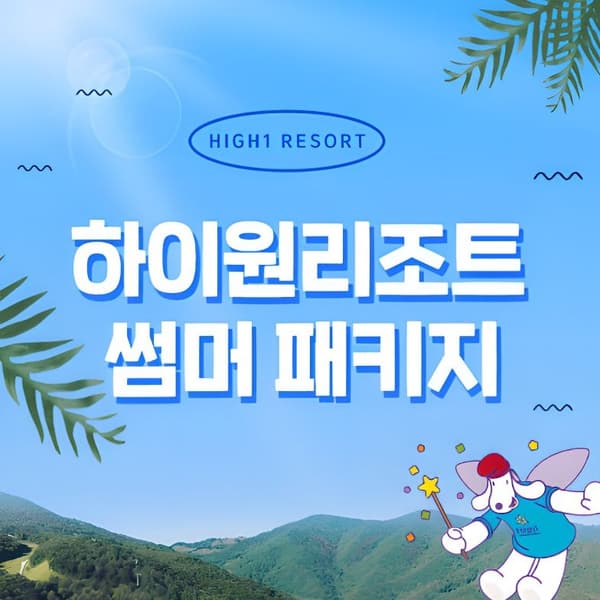 하이원리조트 2025 썸머패키지 4인권 (콘도 객실 1박+워터월드+케이블카) (142220원/무배)3