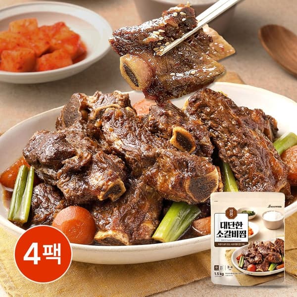 바른 대단한 소갈비찜 1500g 4팩 (총 6kg) (39,720원/무료)1