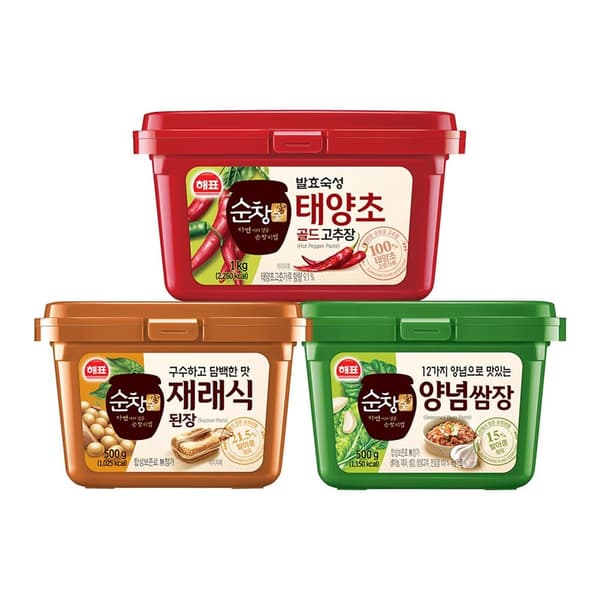 사조 해표 태양초골드고추장1kg+12가지양념쌈장+재래식된장 (10,200원/무료)