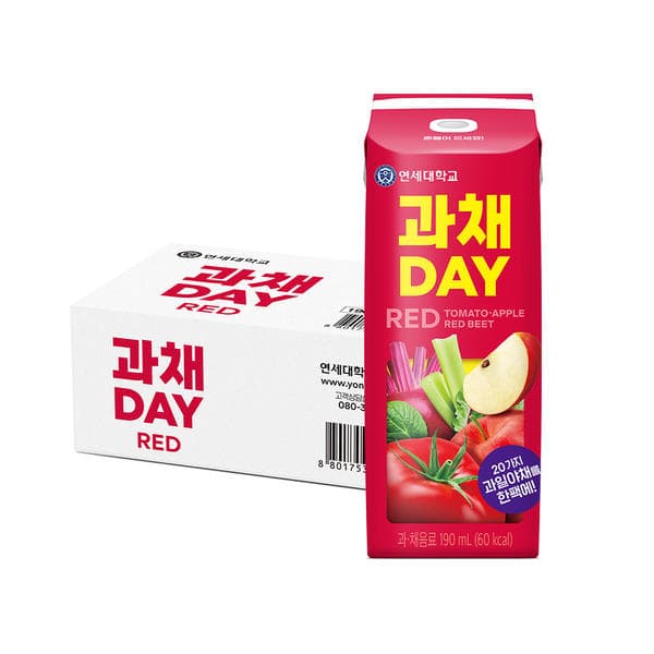 연세 과채데이 레드 190mlx24 9,880원 / 무배