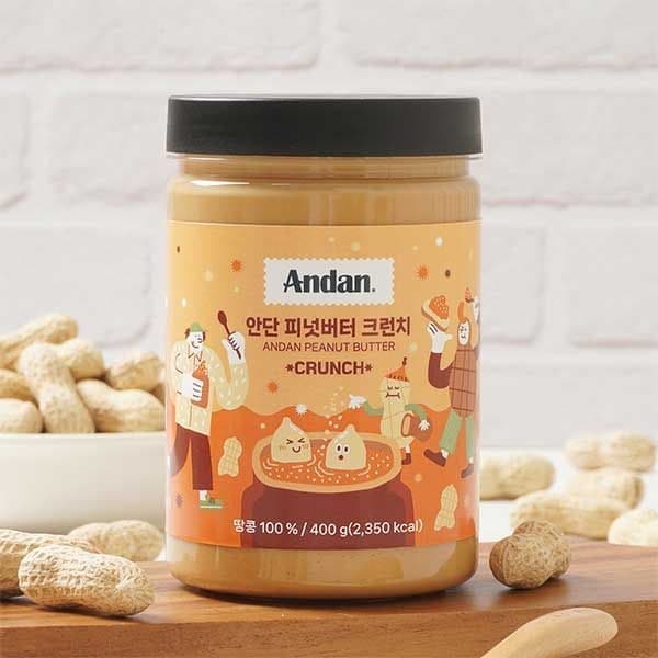 안단잼 100% 땅콩버터 크런치 400g (12,990원/무료)4