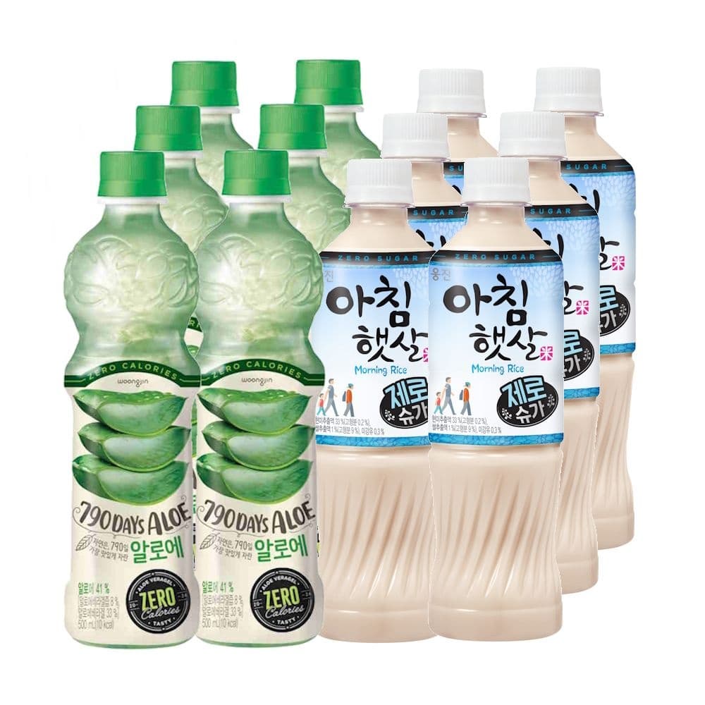 웅진 자연은 알로에 제로+아침햇살 제로슈가 500ml (10,770원/무료)