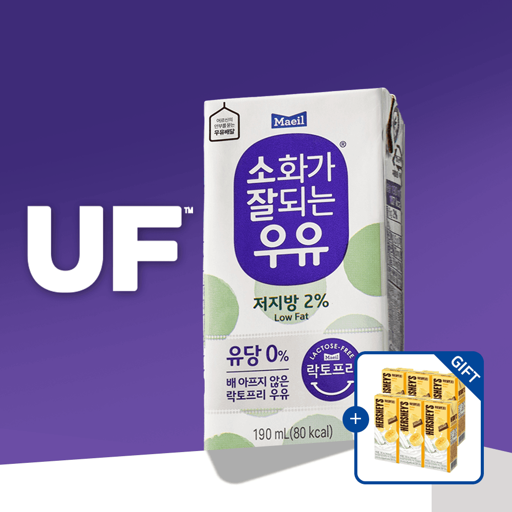 매일유업 소화가 잘되는 우유 190ml 24팩 + 허쉬 드링크 바나나 190ml 6팩 (14,900원/무료)