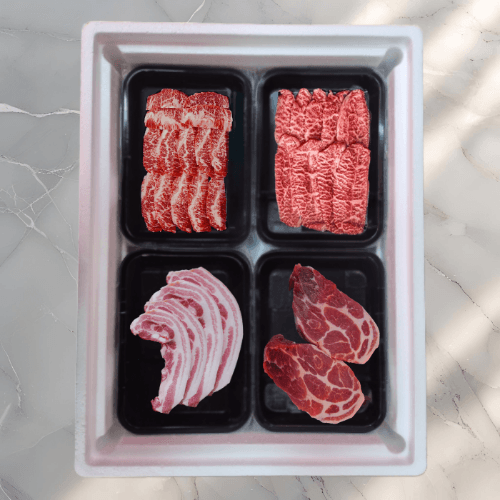 한우한돈모듬세트 1kg (투뿔한우 400g + 한돈 600g) (첫구매쿠폰 포함 86,000원/무료)1