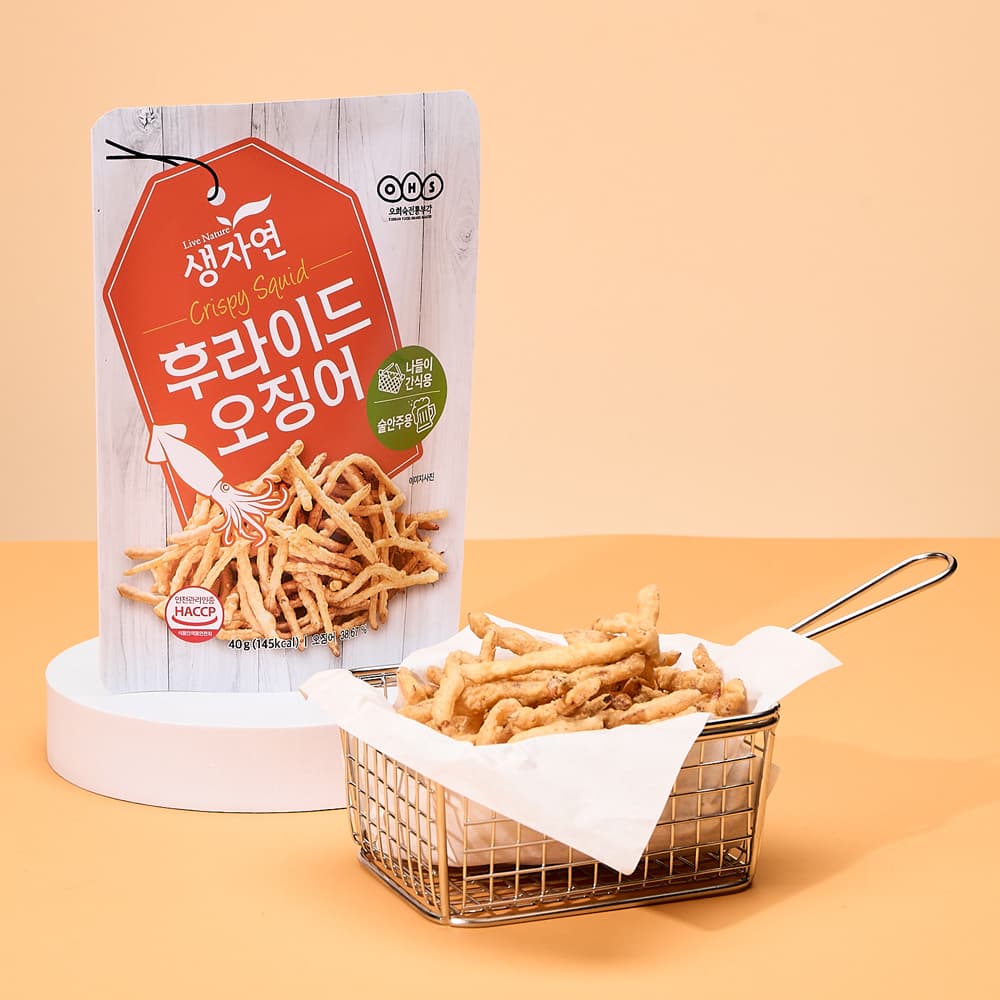 생자연 후라이드오징어 40g  4봉/ 8봉 39%할인, 9,600원/무배1