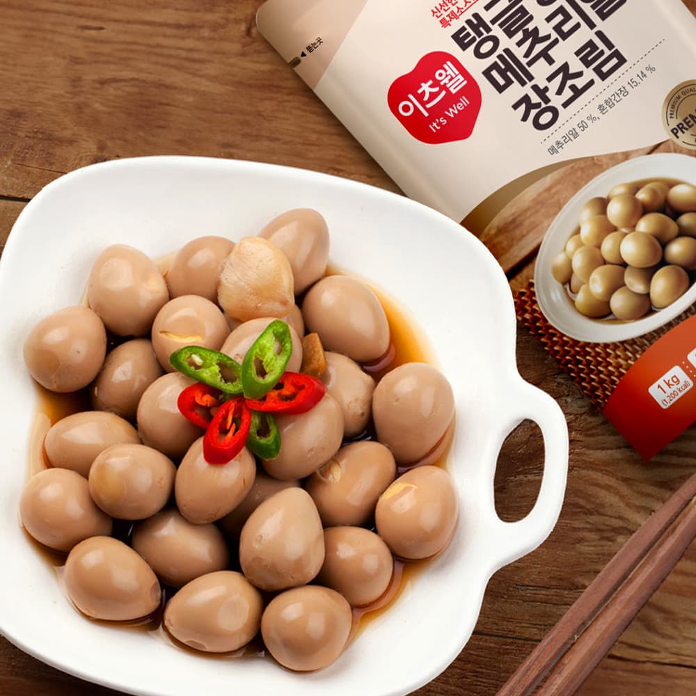 CJ 국내산 냉장 메추리알 장조림 1kg+1kg (15,500원/무료)