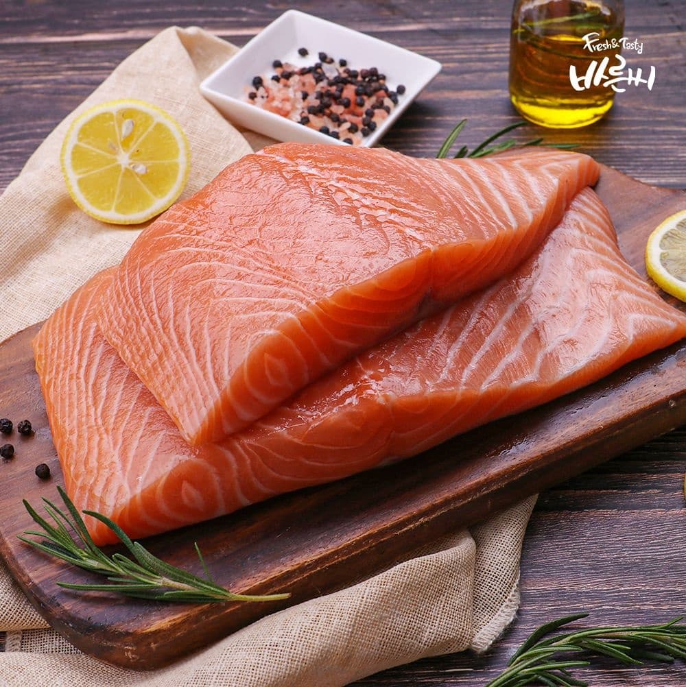 딥스킨 손질 생연어 1kg (500g+500g)(31,690원/무료)6